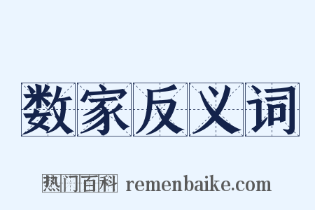 数家反义词是什么意思的图片